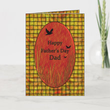 Father's Day Bambo / Birds Card - Nature feel to this father's day card for dad.