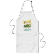 Father's Day  Dad Retro Grunge Barbeque Sign aprons