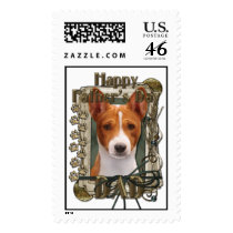 Fathers Day DAD - Stone Paws - Basenji Stamp