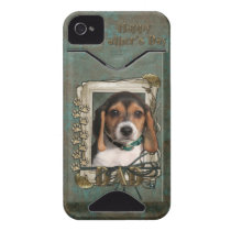 Fathers Day DAD - Stone Paws - Beagle Puppy Id Iphone 4 Covers