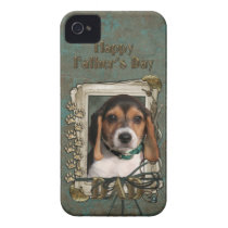 Fathers Day DAD - Stone Paws - Beagle Puppy Iphone 4 Covers
