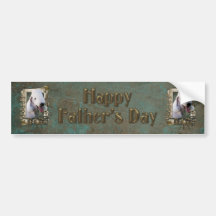 Fathers Day DAD - Stone Paws - Bedlington Terrier Bumper Sticker