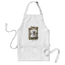 Fathers Day DAD - Stone Paws - Bichon Frise Apron