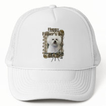Fathers Day DAD - Stone Paws - Bichon Frise Hats