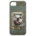Fathers Day DAD - Stone Paws - Bulldog iPhone 5 Covers