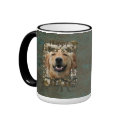 Fathers Day DAD Stone Paws Golden Retriever Mickey Mugs