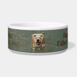 Fathers Day DAD Stone Paws Golden Retriever Mickey Dog Water Bowls
