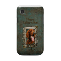 Fathers Day DAD - Stone Paws - Irish Setter Samsung Galaxy Covers