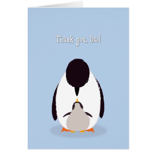 Father's Day Dad, Thank You Penguins Greeting Card