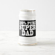 Fathers Day & Dads Birthdays : 100% Pure Super Dad Mugs