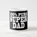 Fathers Day &amp; Dads Birthdays : 100% Pure Super Dad Jumbo Mug