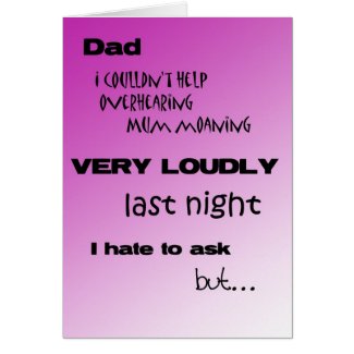 Father's Day, Did you flush? card