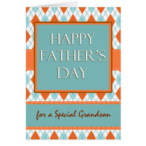 father-s-day-for-grandson-diamond-argyle-design-card-zazzle