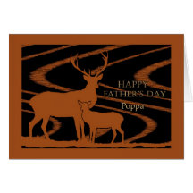 Father's Day for Poppa, Deer in a Field Card