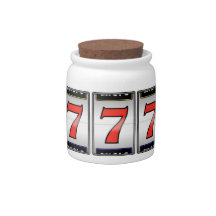 FATHERS DAY GIFT LUCKY 7's Casino Saving JAR Candy Dishes