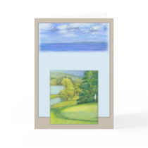 Father's day golf illustration greeting card cards