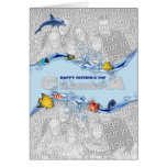 Fathers Day Grandpa Under the Sea ADD YOUR PHOTOS Greeting Cards
