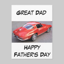 Father's Day Great Dad Corvette Gifts postcards