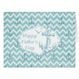 Father's Day - "Happy Father's Day" - Nautical