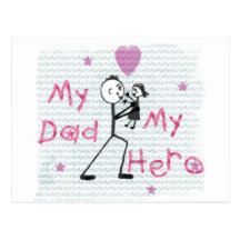 Father's Day Hero Dad Postcards