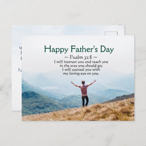 Father S Day Inspirational Bible Verse Psalm Postcard Zazzle