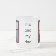 Father's Day Memento Frame 10 Oz Frosted Glass Coffee Mug