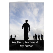 Father's Day Military Navy Sailor Greeting Card cards