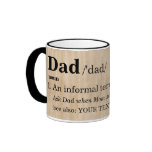 Father's Day Mug, The Definition of Dad Ringer Mug