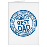Father's day rubber stamp effect greeting cards
