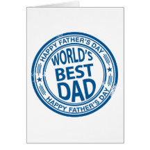 Father's day rubber stamp effect greeting cards
