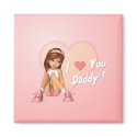 Fathers Day Sadie Magnet by 3dtoons Fathers Day Sadie Magnet