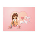 Fathers Day Sadie Postcard by 3dtoons Fathers Day Sadie Postcard