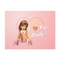 Fathers Day Sadie Postcard by 3dtoons Fathers Day Sadie Postcard