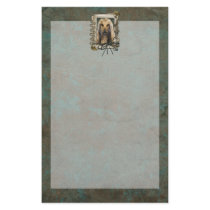 Fathers Day - Stone Paws - Afghan Customized Stationery