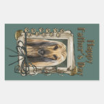 Fathers Day - Stone Paws - Afghan Rectangle Stickers