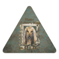 Fathers Day - Stone Paws - Afghan Triangle Sticker
