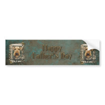 Fathers Day - Stone Paws - Airedale Bumper Stickers