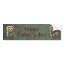 Fathers Day - Stone Paws - Airedale Bumper Stickers