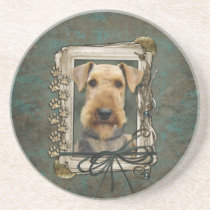 Fathers Day - Stone Paws - Airedale Coaster