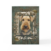 Fathers Day - Stone Paws - Airedale Greeting Cards