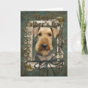Fathers Day - Stone Paws - Airedale Greeting Cards