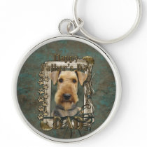 Fathers Day - Stone Paws - Airedale Keychains