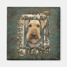 Fathers Day - Stone Paws - Airedale Magnets