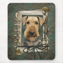 Fathers Day - Stone Paws - Airedale Mouse Pad