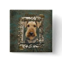 Fathers Day - Stone Paws - Airedale Pin
