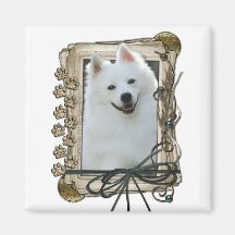 Fathers Day - Stone Paws - American Eskimo Magnets