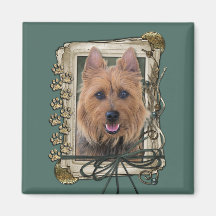 Fathers Day - Stone Paws - Australian Terrier Refrigerator Magnet