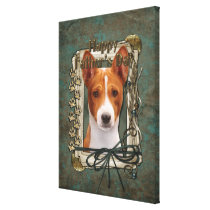 Fathers Day - Stone Paws - Basenji Canvas Prints