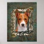 Fathers Day - Stone Paws - Basenji Posters