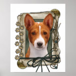 Fathers Day - Stone Paws - Basenji Posters